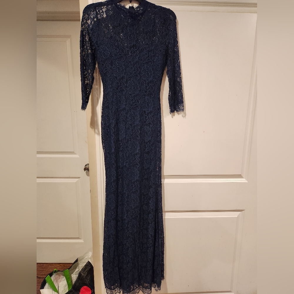 Small Lulu's navy blue gown/prom dress NWOT